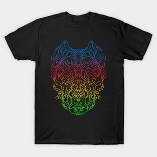 Pitbull Geometry Drawing T-Shirt